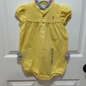 Ralph Lauren Yellow Bodysuit with Multicolor Accents